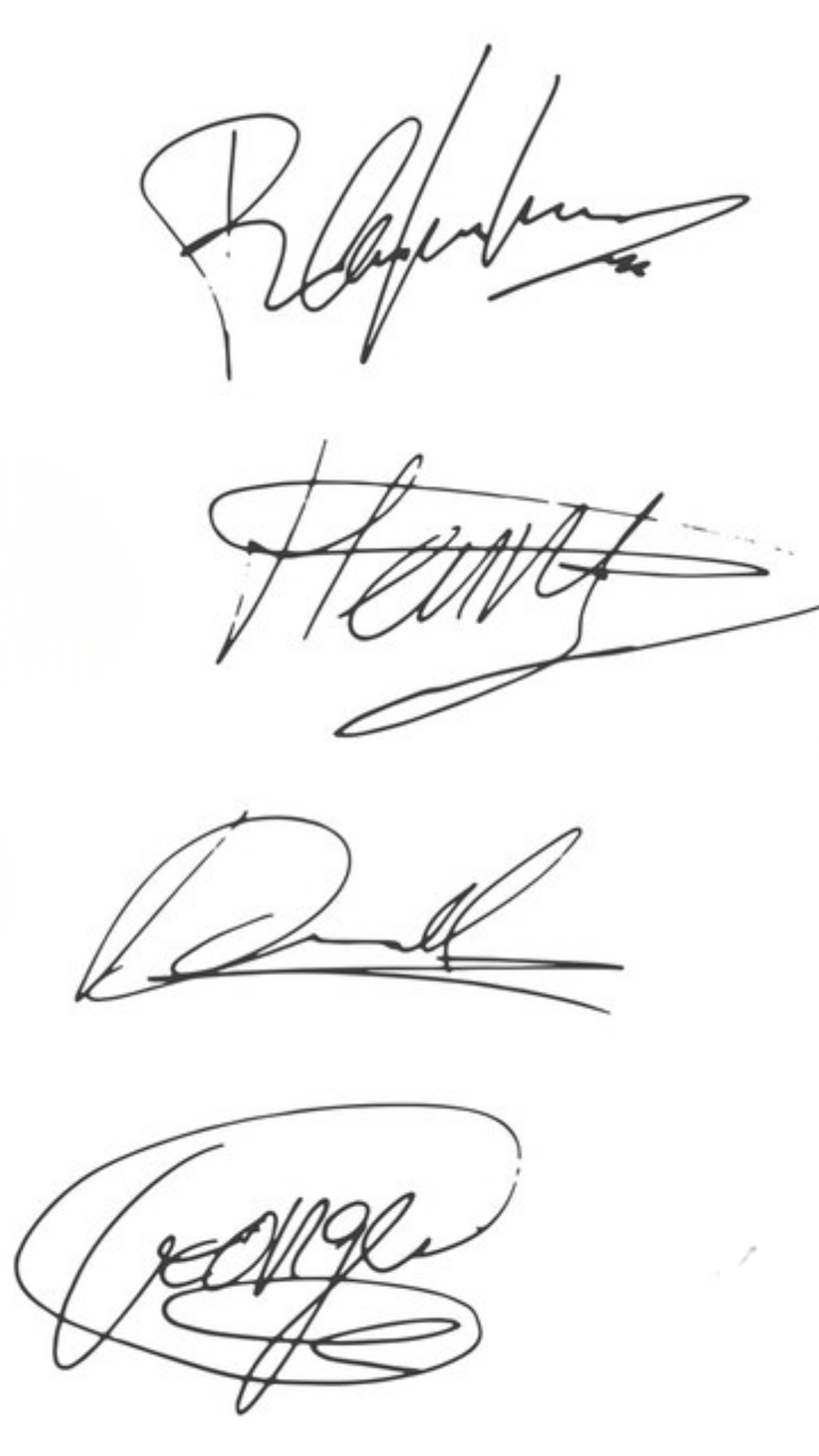 Exemplos de assinaturas desenhadas à mão estilo 2