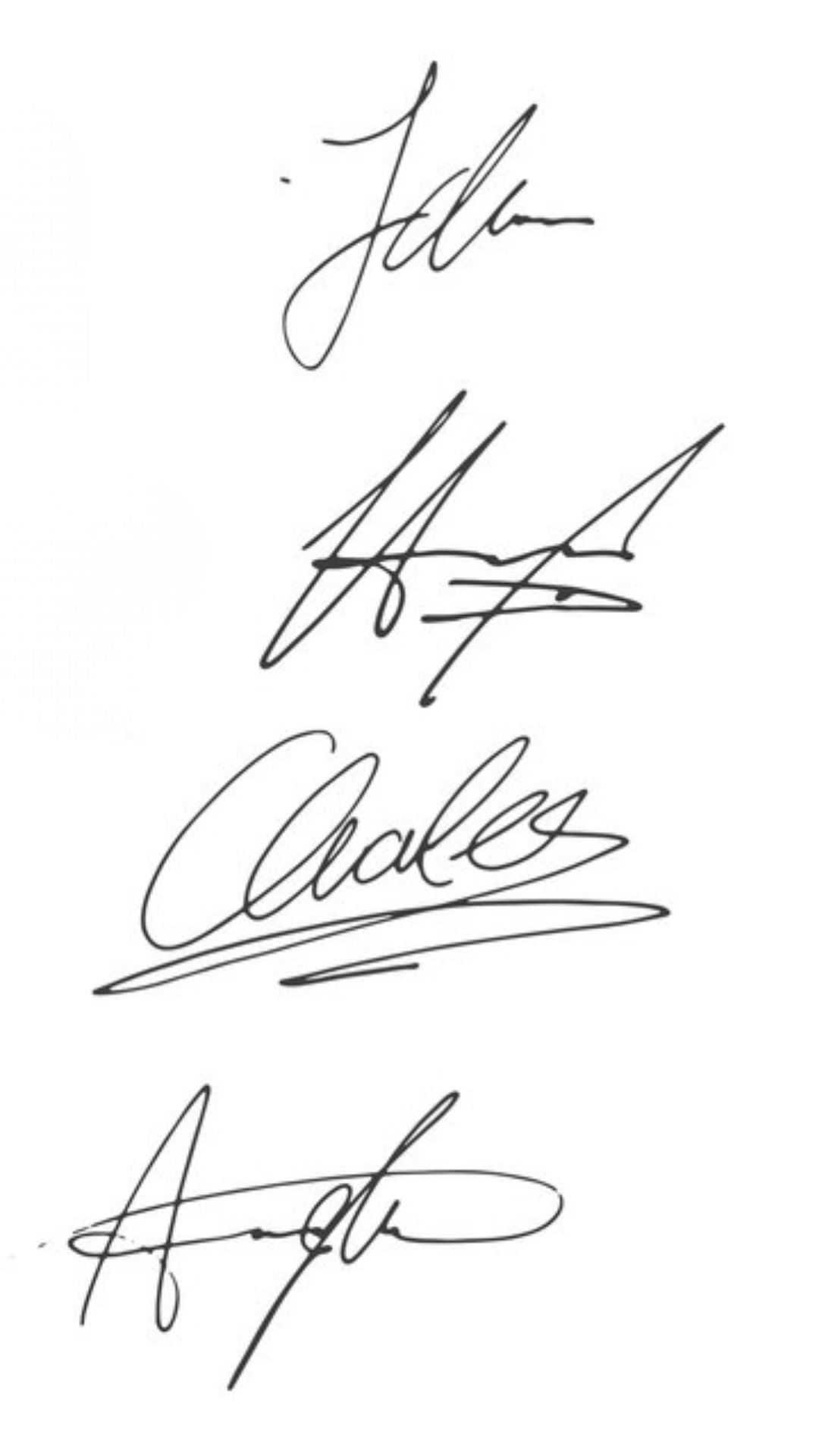 Exemplos de assinaturas desenhadas à mão estilo 3